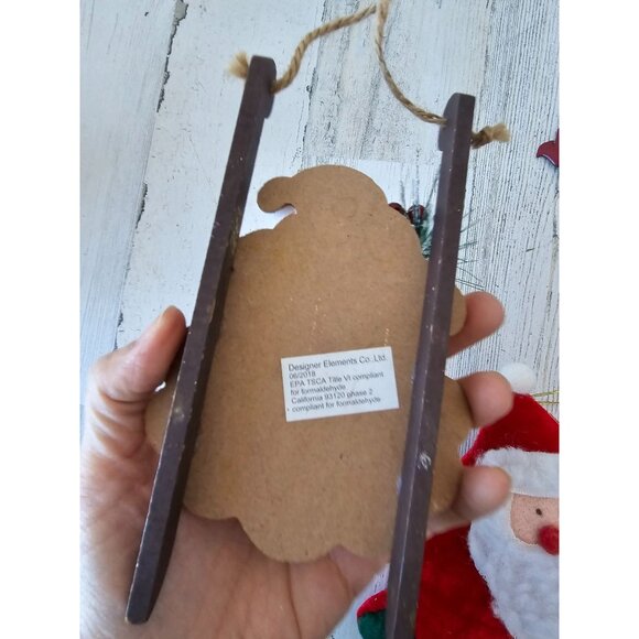 Santa metal sled ornament star large mitten decor cardinal xmas tree‎ - Picture 5 of 7